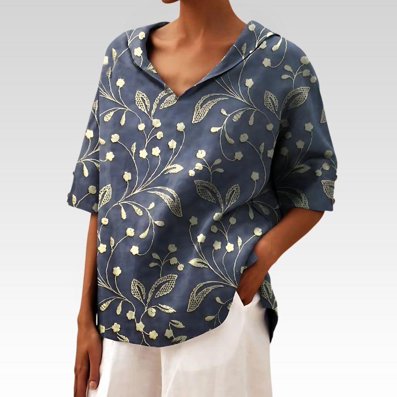 Andrea | Elegant Top med V-udskæring