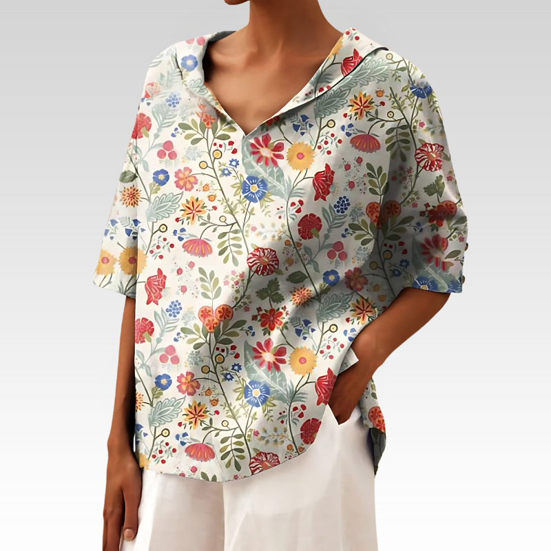 Andrea | Elegant Top med V-udskæring