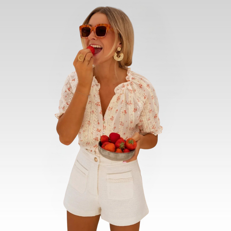 PAULA | Blomsterbluse med sommerlig charme