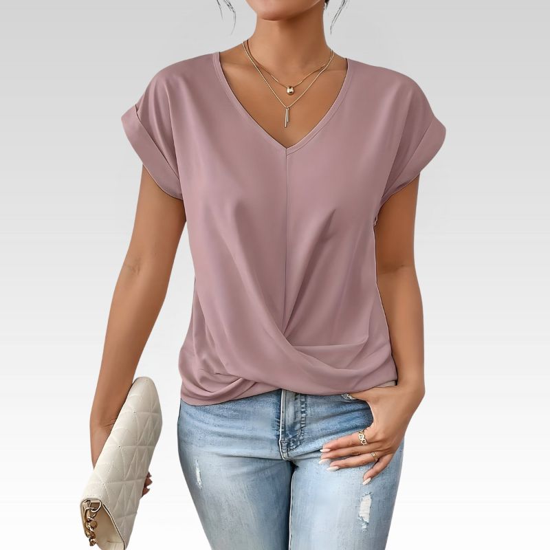 MIA | CASUAL T-SHIRT WITH V-NECK