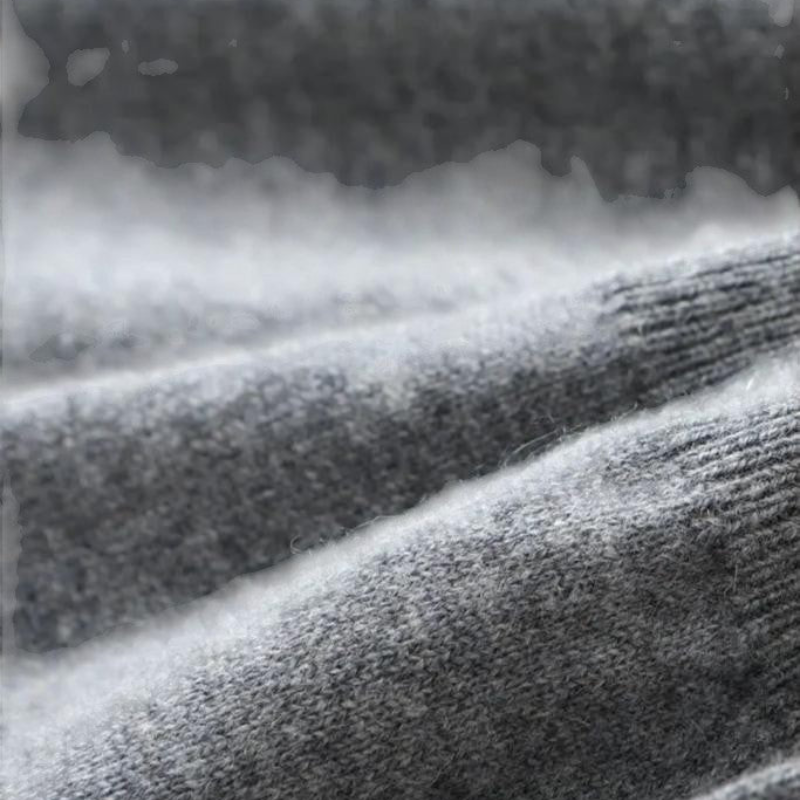 Cashmere Strik Zip Vest - Mørkegrå