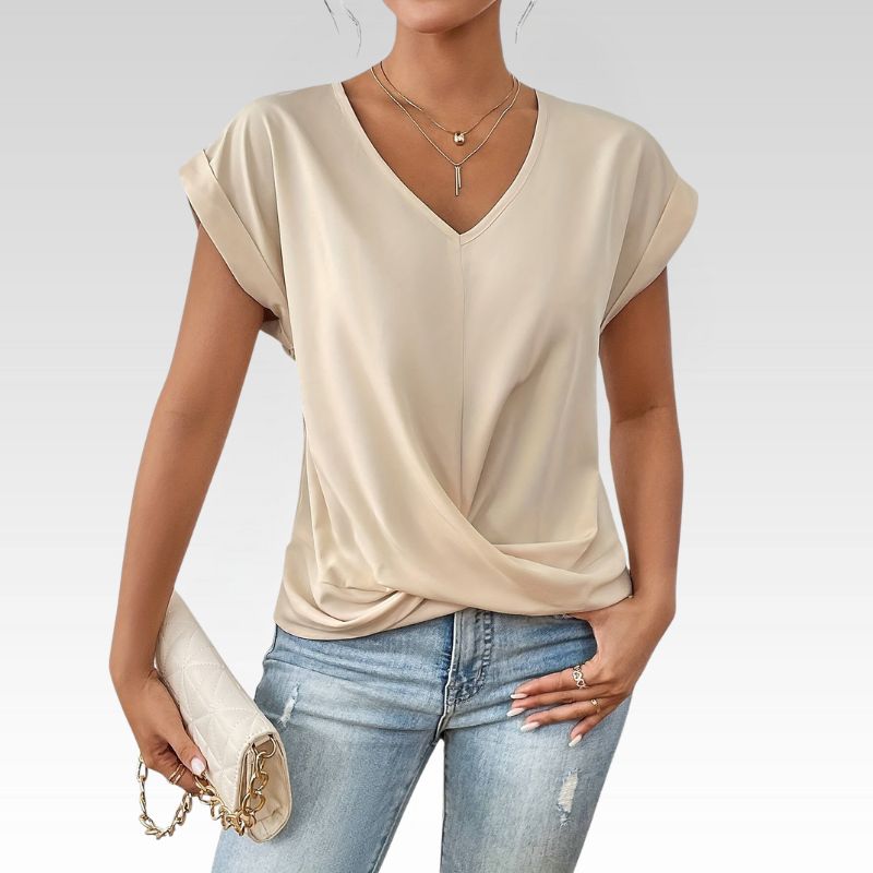 MIA | CASUAL T-SHIRT WITH V-NECK