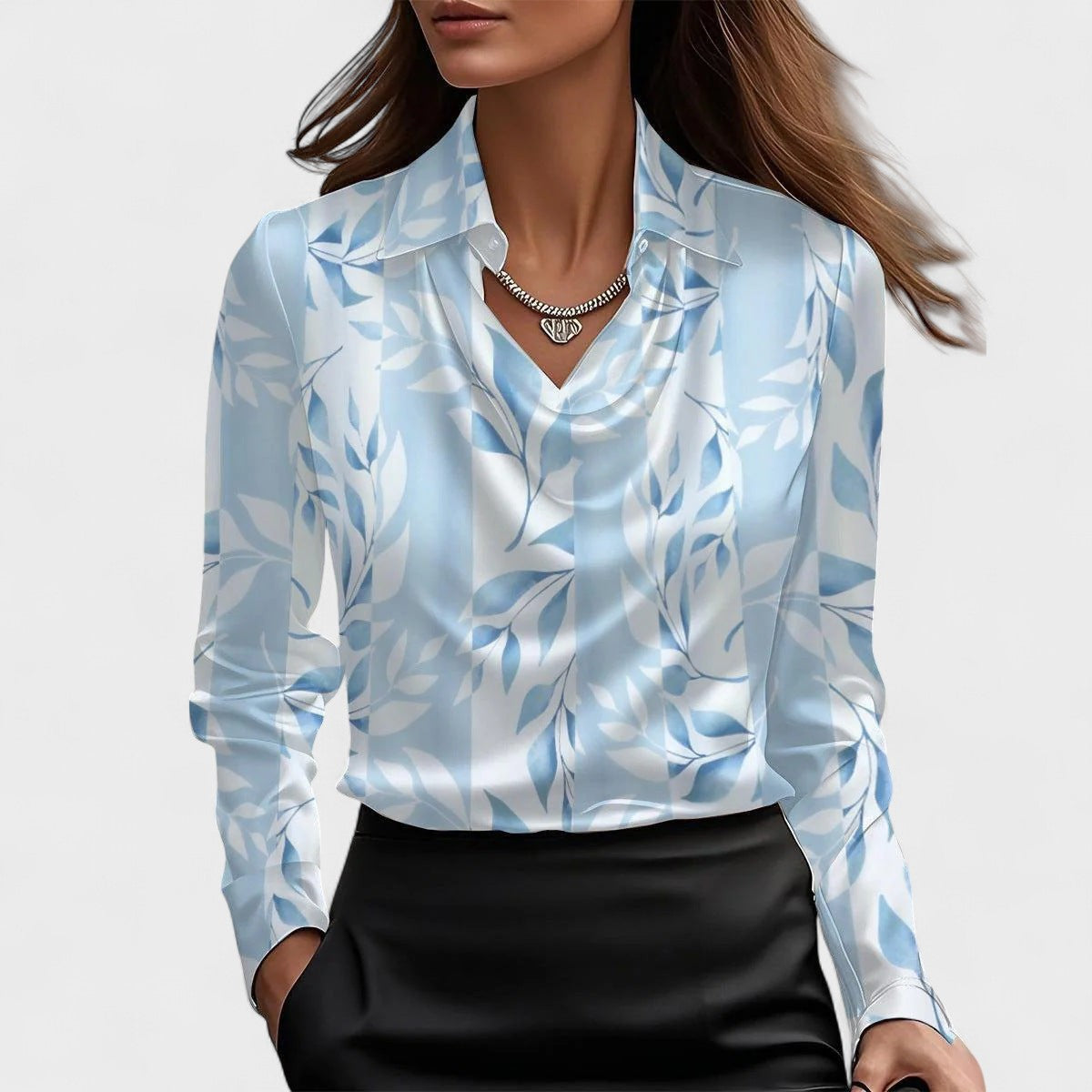 HANNAH | Elegant satinbluse