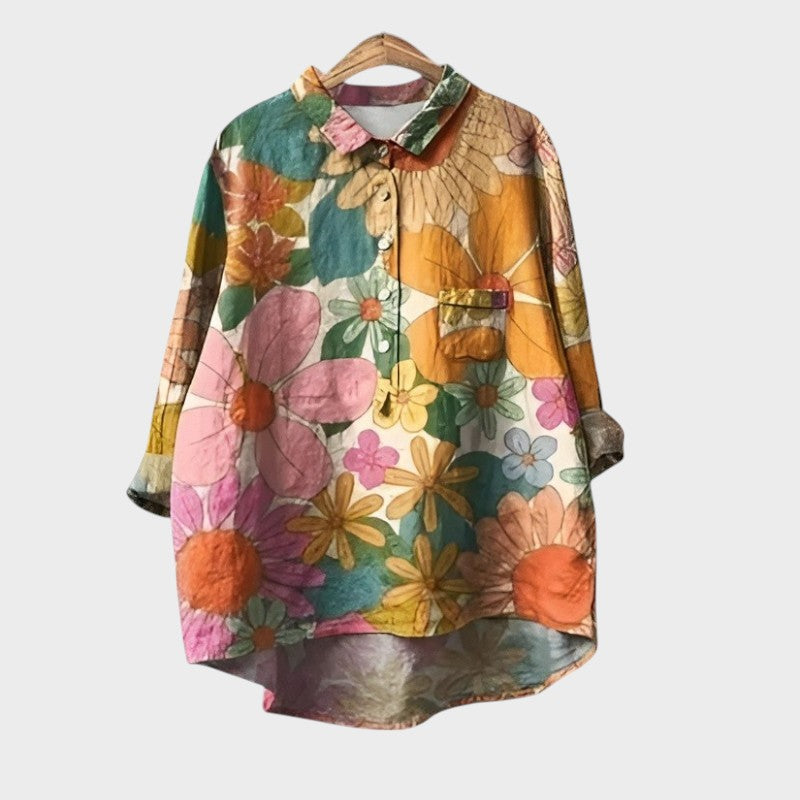 Emma | Klassisk Blomster Bluse
