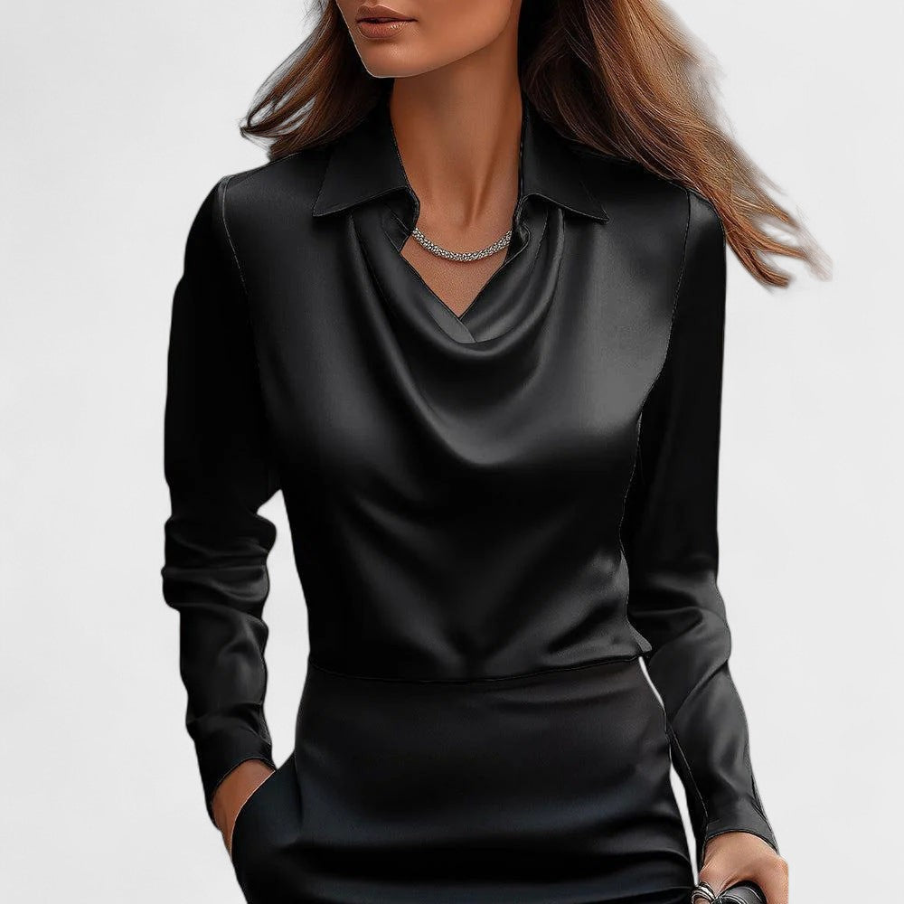 HANNAH | Elegant satinbluse