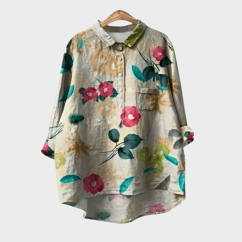 Emma | Klassisk Blomster Bluse