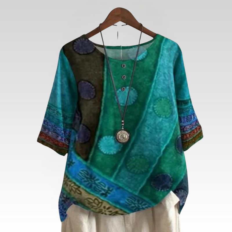 ANDREA | Bohemefarvet top