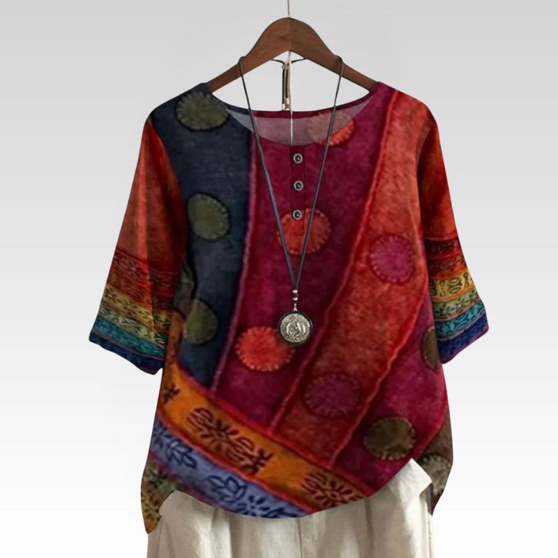 ANDREA | Bohemefarvet top