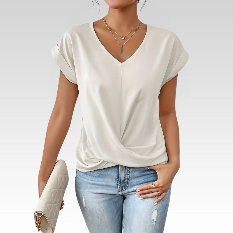 MIA | CASUAL T-SHIRT WITH V-NECK