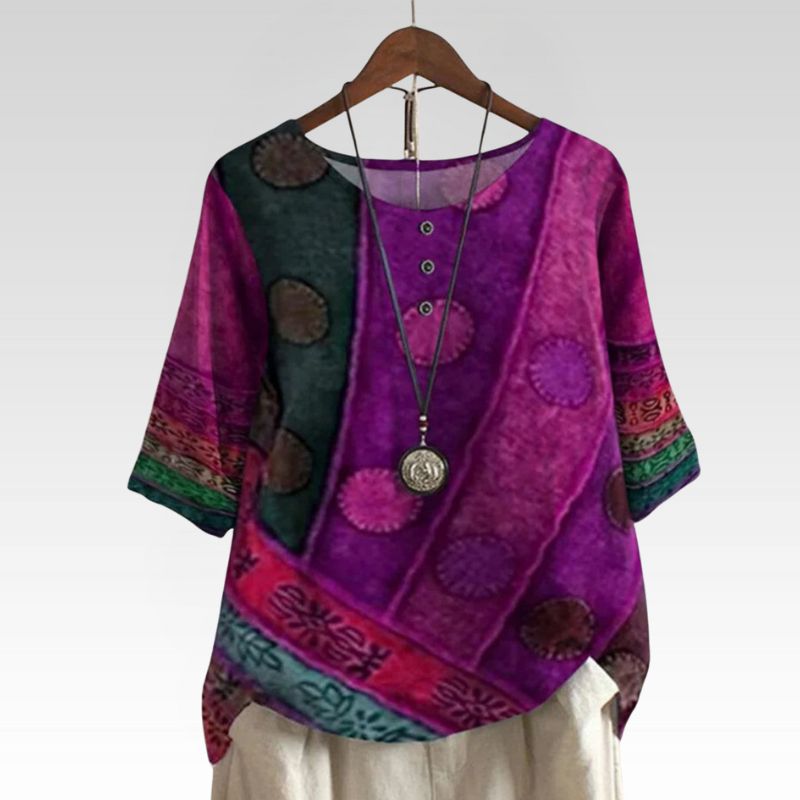 ANDREA | Bohemefarvet top