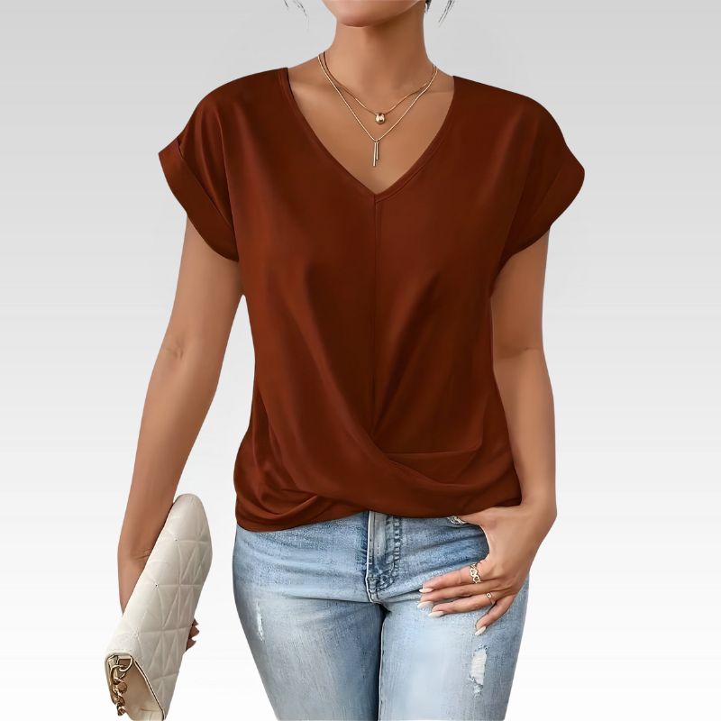 MIA | CASUAL T-SHIRT WITH V-NECK