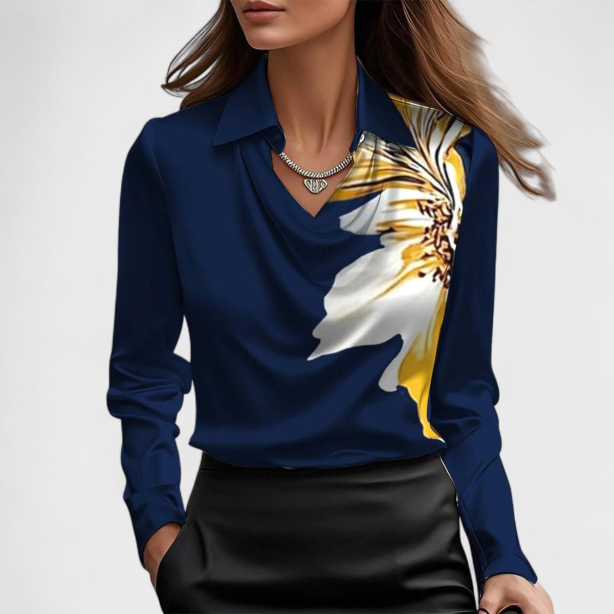 HANNAH | Elegant satinbluse