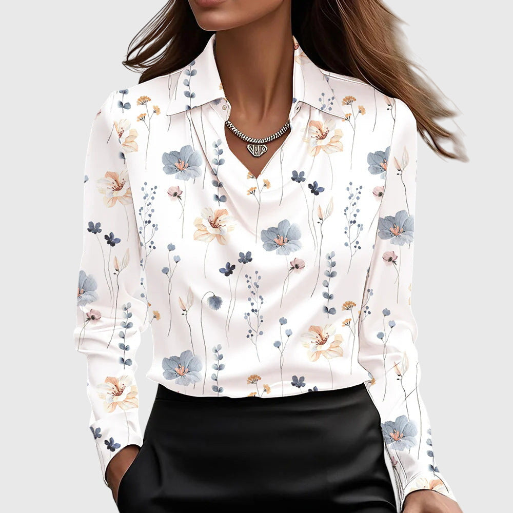 Sylvie | Luksuriøs bluse med plisseret krave