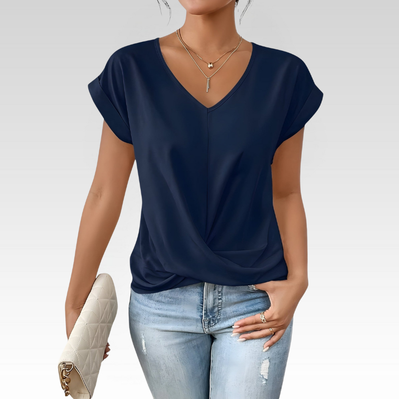 MIA | CASUAL T-SHIRT WITH V-NECK