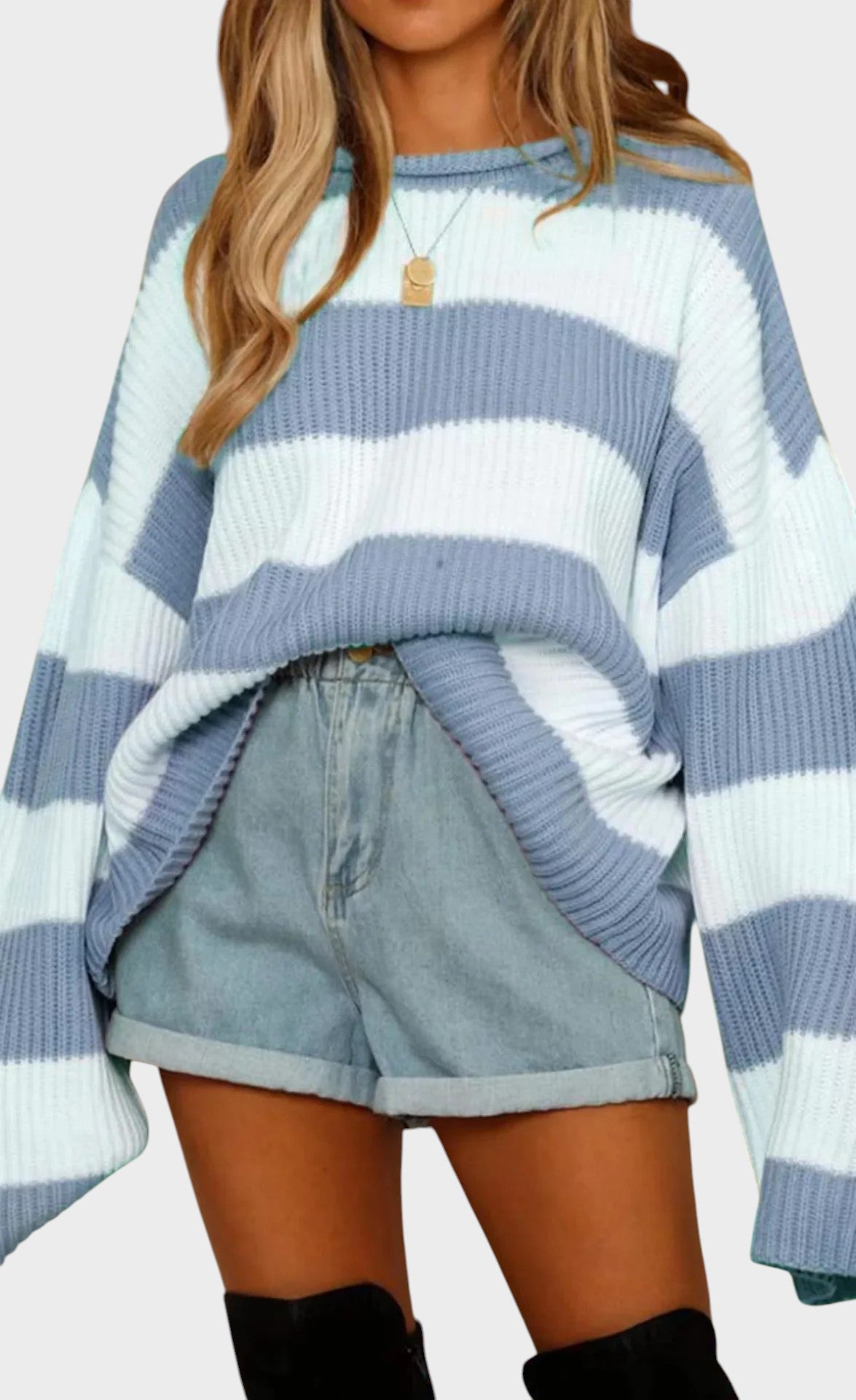 Lily™ | Trendy Strikket Trøje med Striber