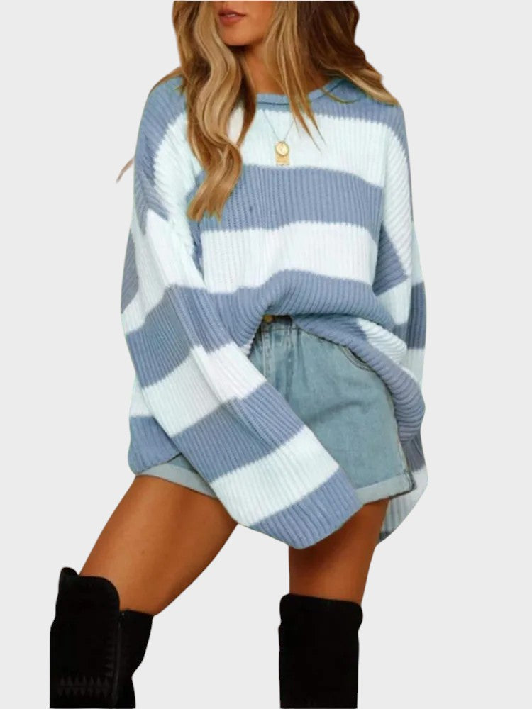 Lily™ | Trendy Strikket Trøje med Striber