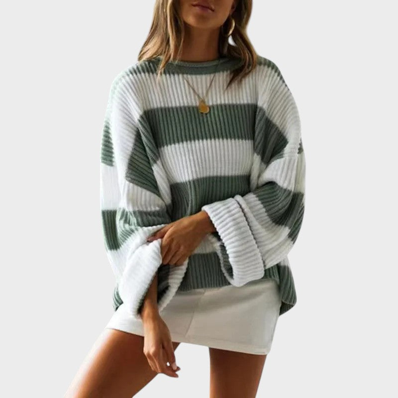 Lily™ | Trendy Strikket Trøje med Striber