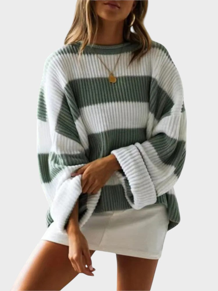 Lily™ | Trendy Strikket Trøje med Striber