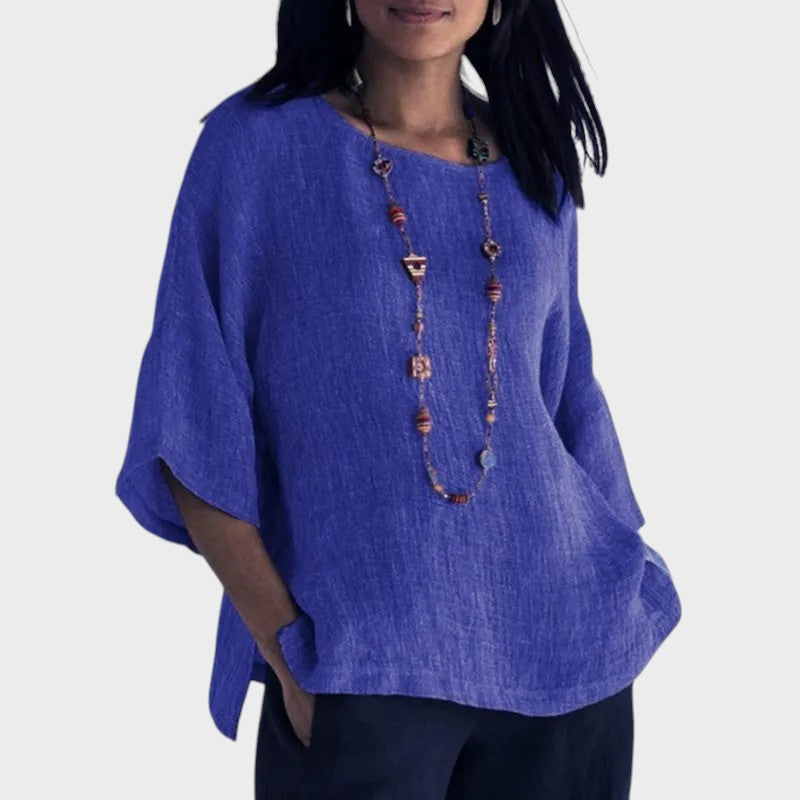 Sophia | Luftig Hør Bluse