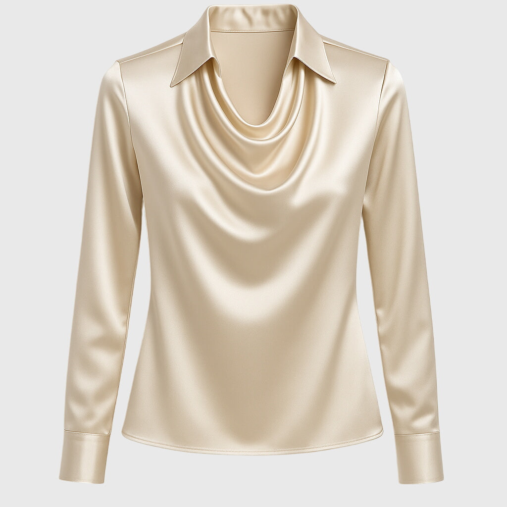 Sylvie | Luksuriøs bluse med plisseret krave