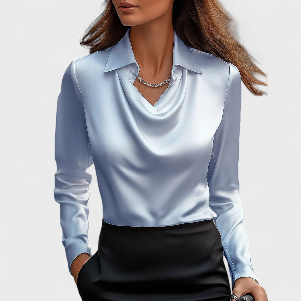HANNAH | Elegant satinbluse